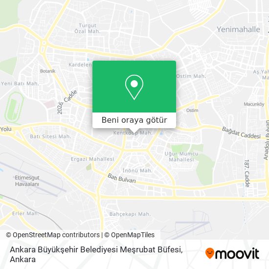 Ankara Büyükşehir Belediyesi Meşrubat Büfesi harita
