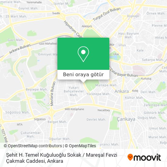 Şehit H. Temel Kuğuluoğlu Sokak / Mareşal Fevzi Çakmak Caddesi harita