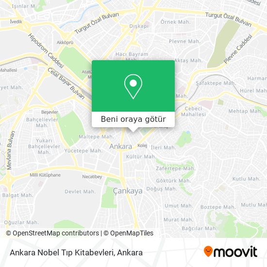 Ankara Nobel Tıp Kitabevleri harita