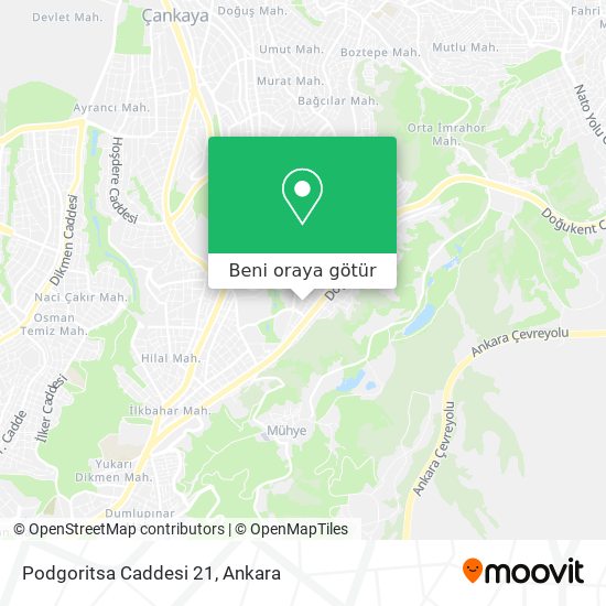 Podgoritsa Caddesi 21 harita