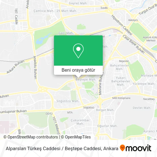 Alparslan Türkeş Caddesi / Beştepe Caddesi harita
