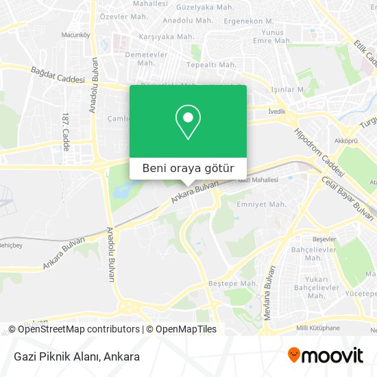 Gazi Piknik Alanı harita