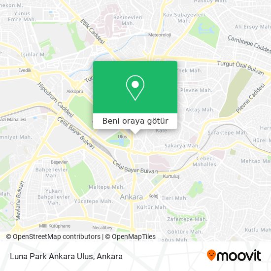 Luna Park Ankara Ulus harita