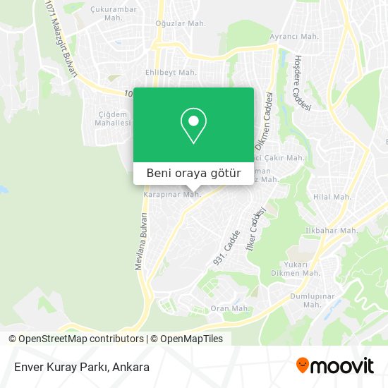Enver Kuray Parkı harita