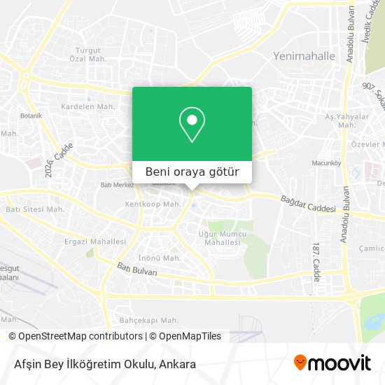 Afşin Bey İlköğretim Okulu harita