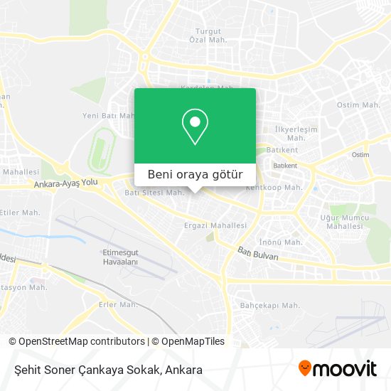 Şehit Soner Çankaya Sokak harita