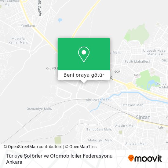 Türkiye Şoförler ve Otomobilciler Federasyonu harita