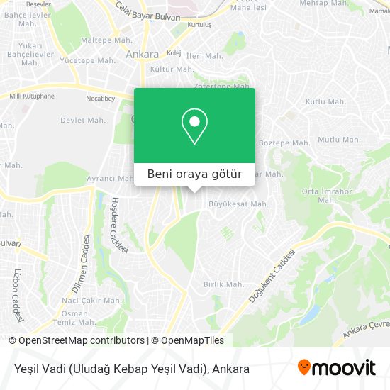 Yeşil Vadi (Uludağ Kebap Yeşil Vadi) harita