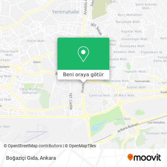 Boğaziçi Gıda harita