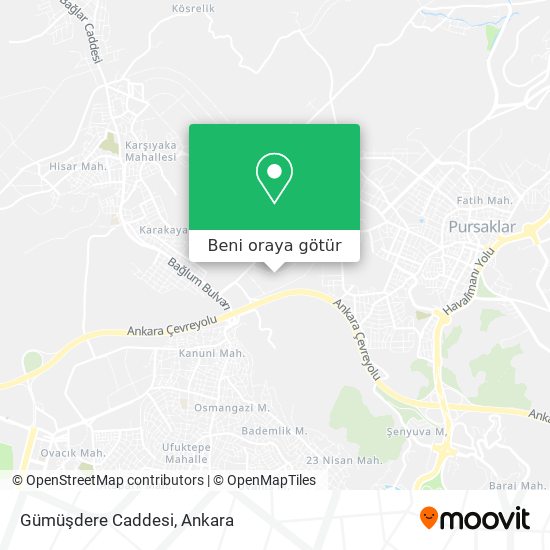 Gümüşdere Caddesi harita
