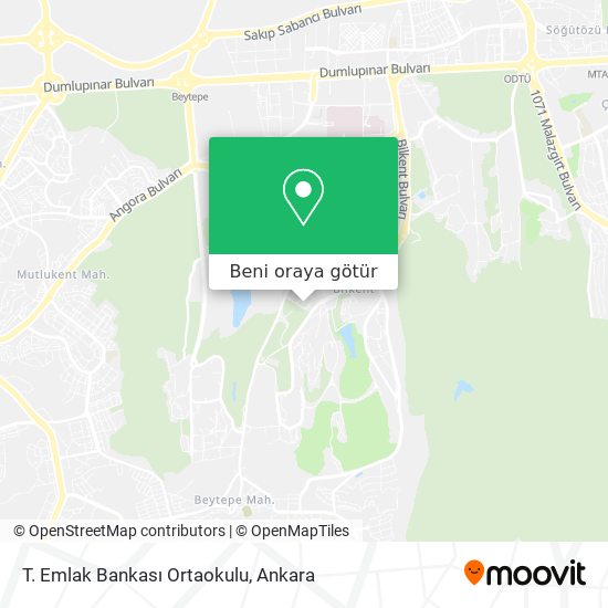T. Emlak Bankası Ortaokulu harita