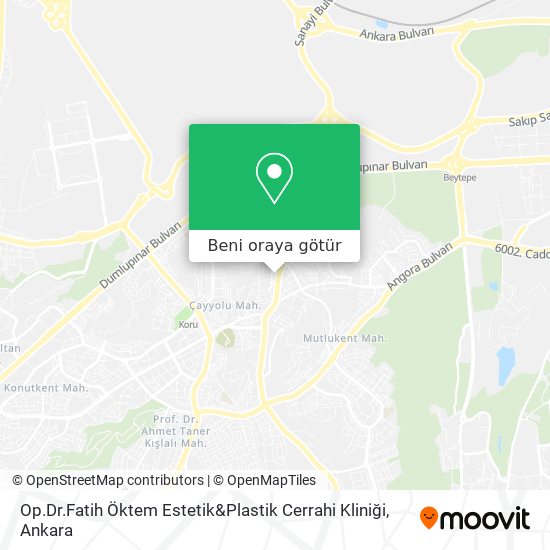 Op.Dr.Fatih Öktem Estetik&Plastik Cerrahi Kliniği harita