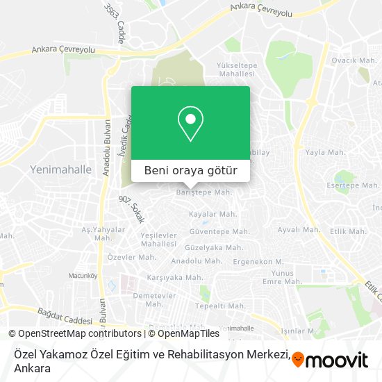 Özel Yakamoz Özel Eğitim ve Rehabilitasyon Merkezi harita