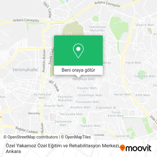 Özel Yakamoz Özel Eğitim ve Rehabilitasyon Merkezi harita