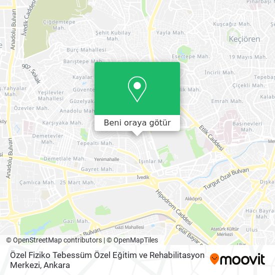 Özel Fiziko Tebessüm Özel Eğitim ve Rehabilitasyon Merkezi harita