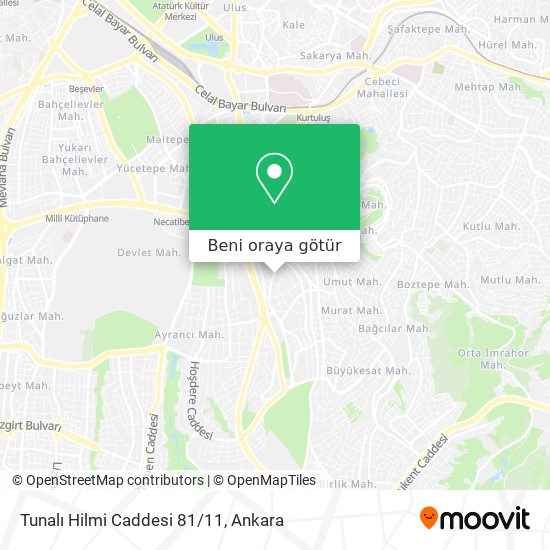 Tunalı Hilmi Caddesi 81/11 harita