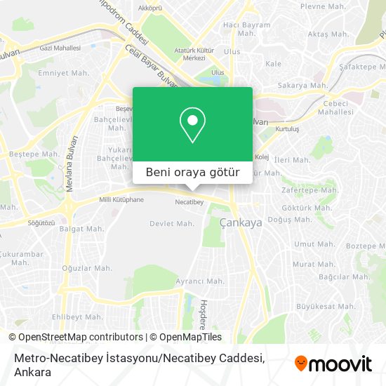 Metro-Necatibey İstasyonu / Necatibey Caddesi harita
