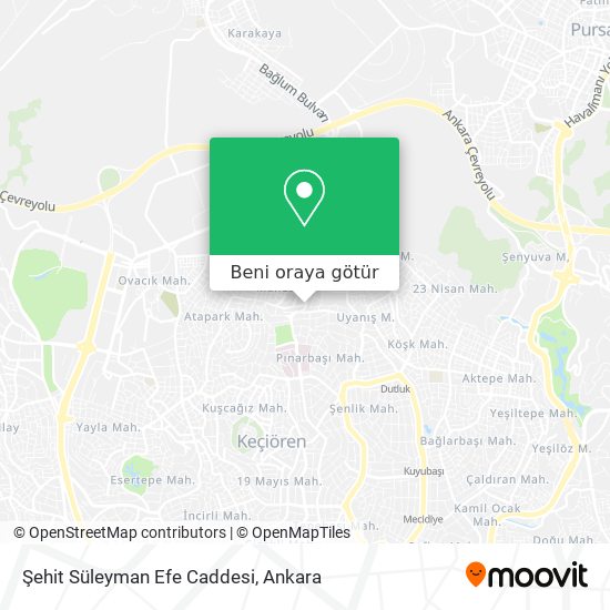 Şehit Süleyman Efe Caddesi harita
