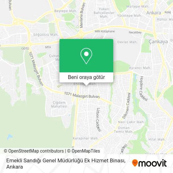 Emekli Sandığı Genel Müdürlüğü Ek Hizmet Binası harita