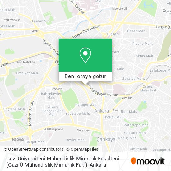 Gazi Üniversitesi-Mühendislik Mimarlık Fakültesi (Gazi Ü-Mühendislik Mimarlık Fak.) harita