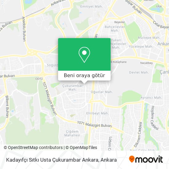 Kadayıfçı Sıtkı Usta Çukurambar Ankara harita