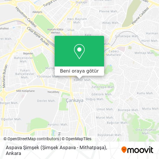 Aspava Şimşek (Şimşek Aspava - Mithatpaşa) harita