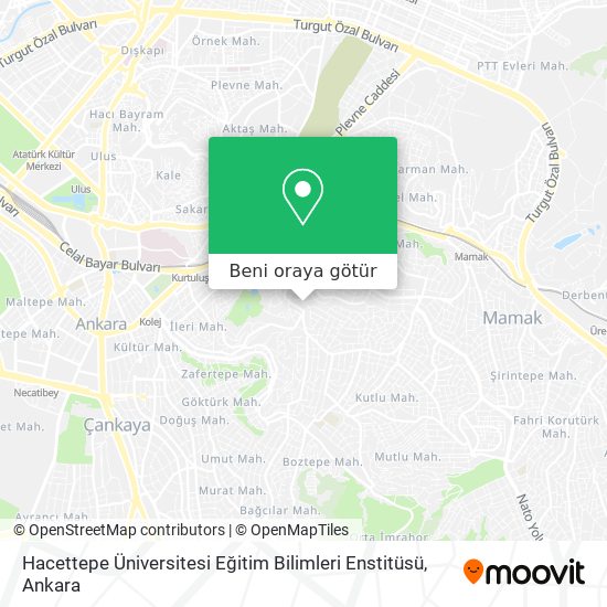 Hacettepe Üniversitesi Eğitim Bilimleri Enstitüsü harita