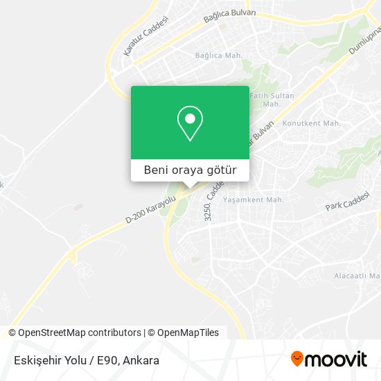 Eskişehir Yolu / E90 harita