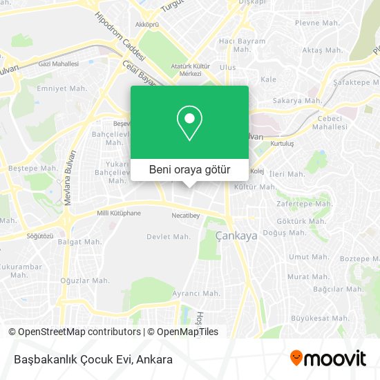 Başbakanlık Çocuk Evi harita