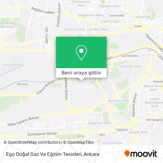 Ego Doğal Gaz Ve Eğitim Tesisleri harita