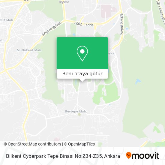 Bilkent Cyberpark Tepe Binası No:Z34-Z35 harita