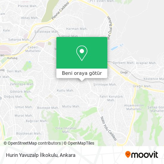 Hurin Yavuzalp İlkokulu harita
