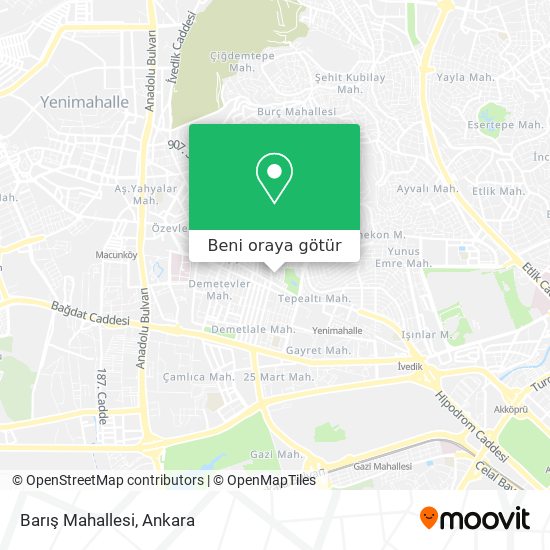 Barış Mahallesi harita