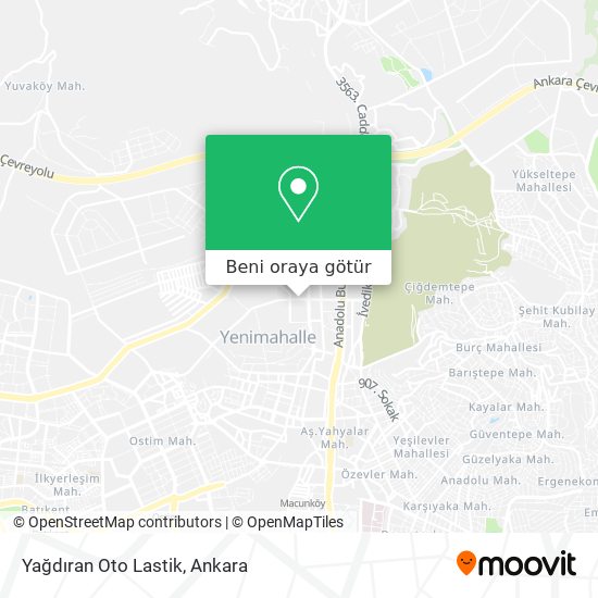 Yağdıran Oto Lastik harita