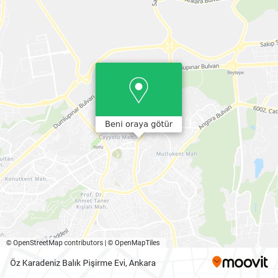 Öz Karadeniz Balık Pişirme Evi harita