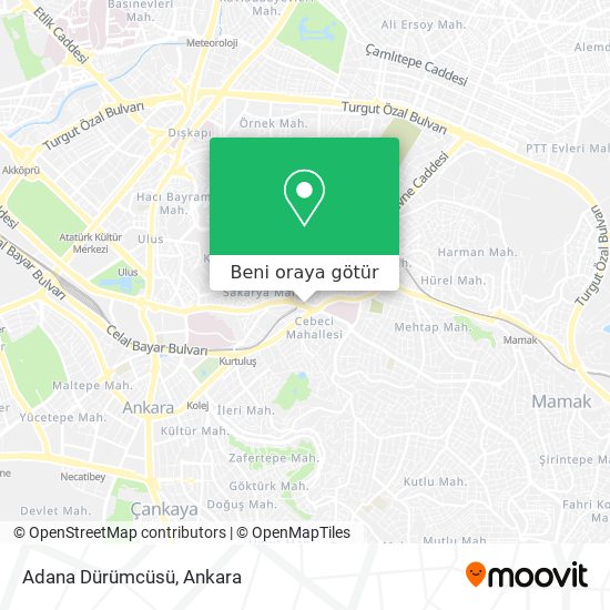 Adana Dürümcüsü harita