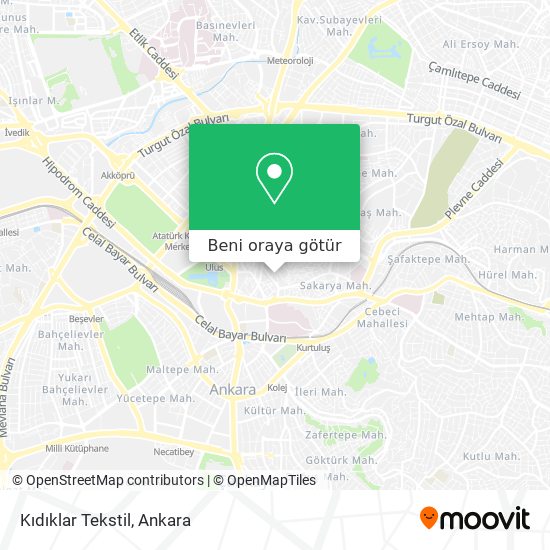 Kıdıklar Tekstil harita