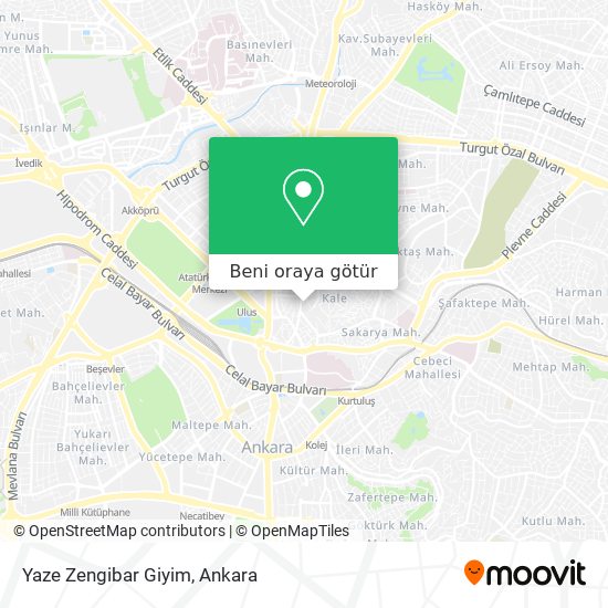 Yaze Zengibar Giyim harita