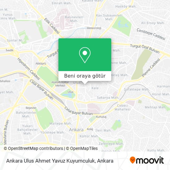 Ankara Ulus Ahmet Yavuz Kuyumculuk harita