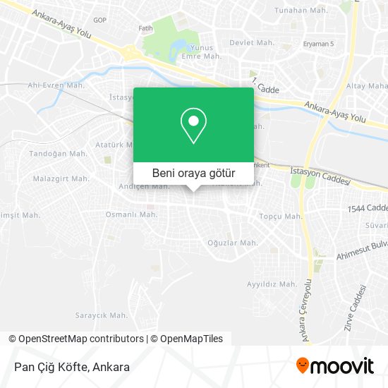 Pan Çiğ Köfte harita