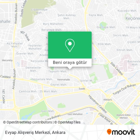 Evyap Alışveriş Merkezi harita