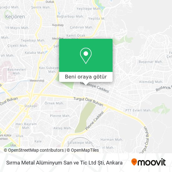 Sırma Metal Alüminyum San ve Tic Ltd Şti harita