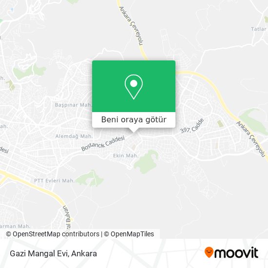 Gazi Mangal Evi harita