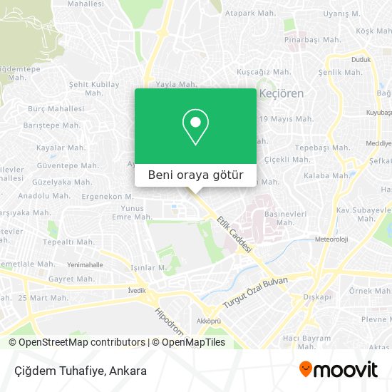 Çiğdem Tuhafiye harita