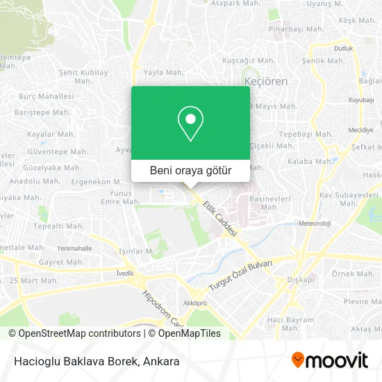 Hacioglu Baklava Borek harita