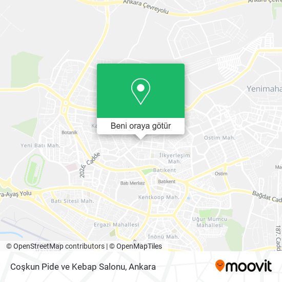 Coşkun Pide ve Kebap Salonu harita