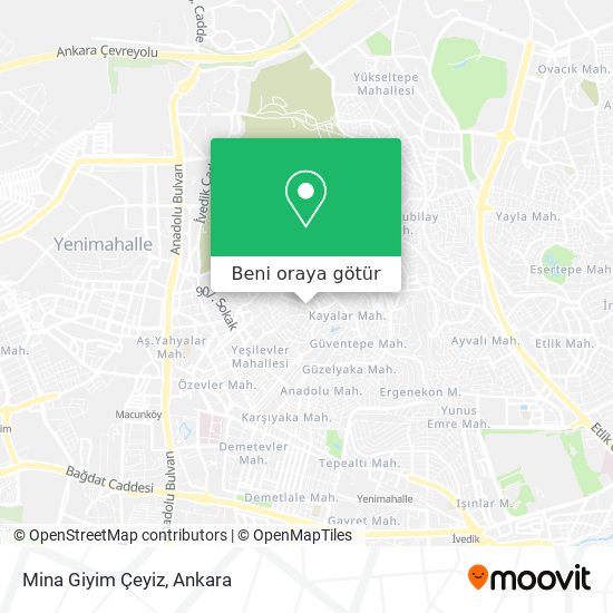 Mina Giyim Çeyiz harita