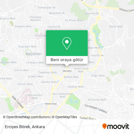 Erciyes Börek harita