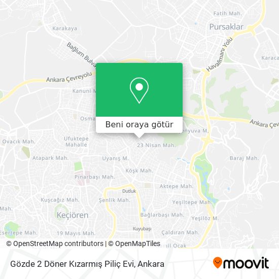 Gözde 2 Döner Kızarmış Piliç Evi harita