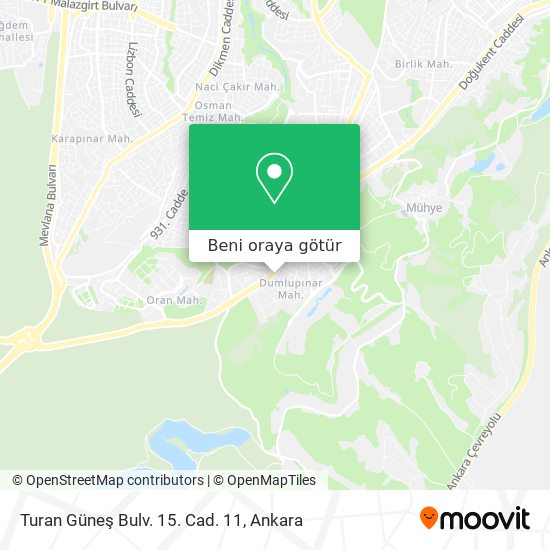 Turan Güneş Bulv. 15. Cad. 11 harita